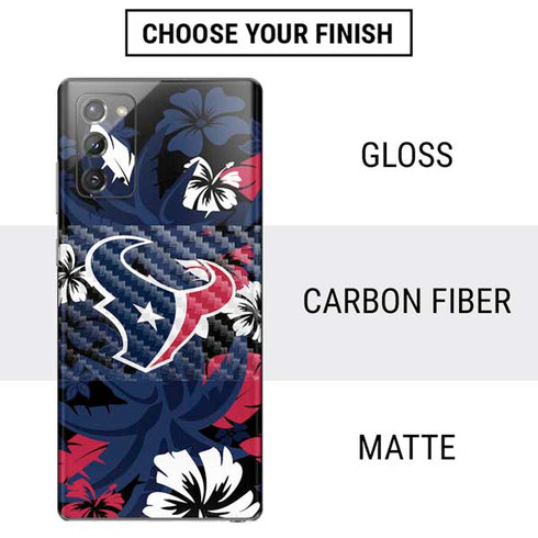 NFL Houston Texans Tropical Print Galaxy Note20 5G Skin
